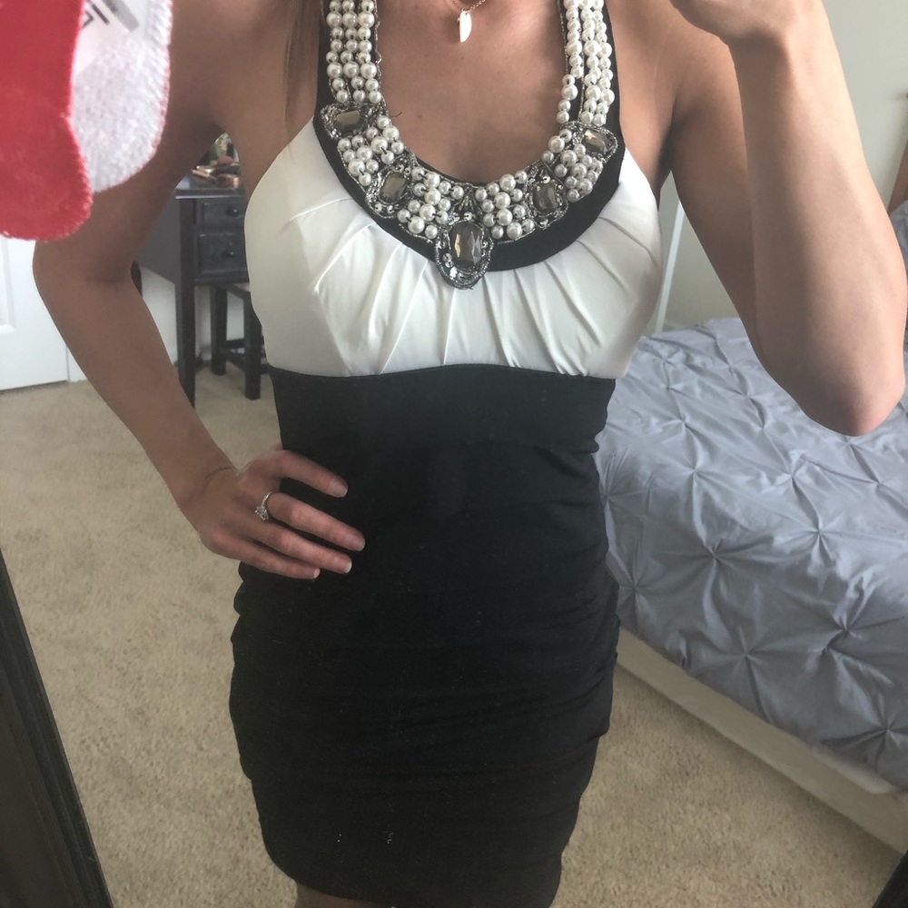 Black and White Cocktail Dress
